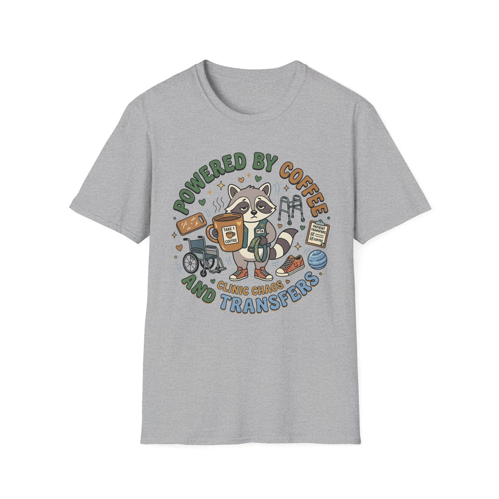 Powered by coffee and Transfers T-Shirt