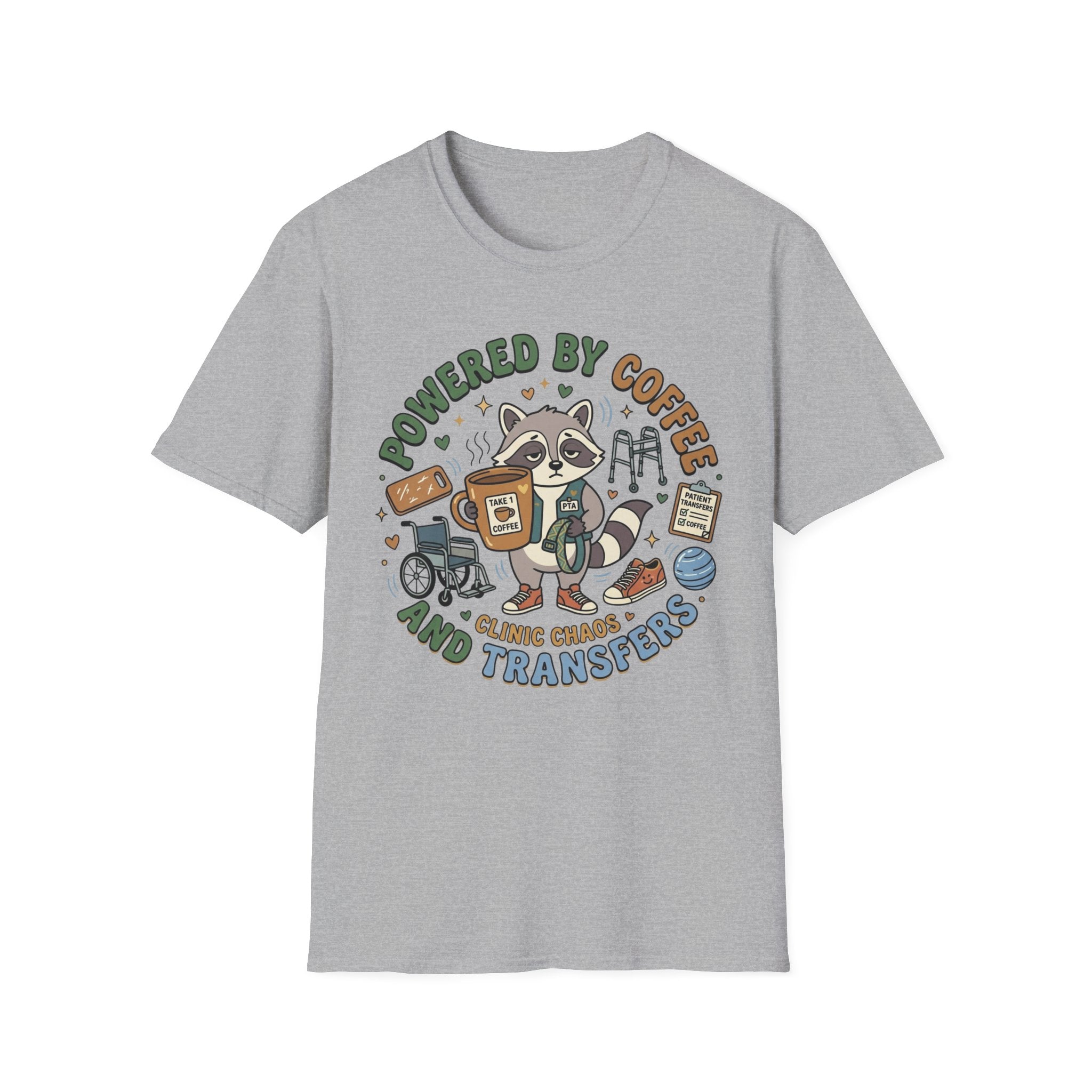 Powered by coffee and Transfers T-Shirt